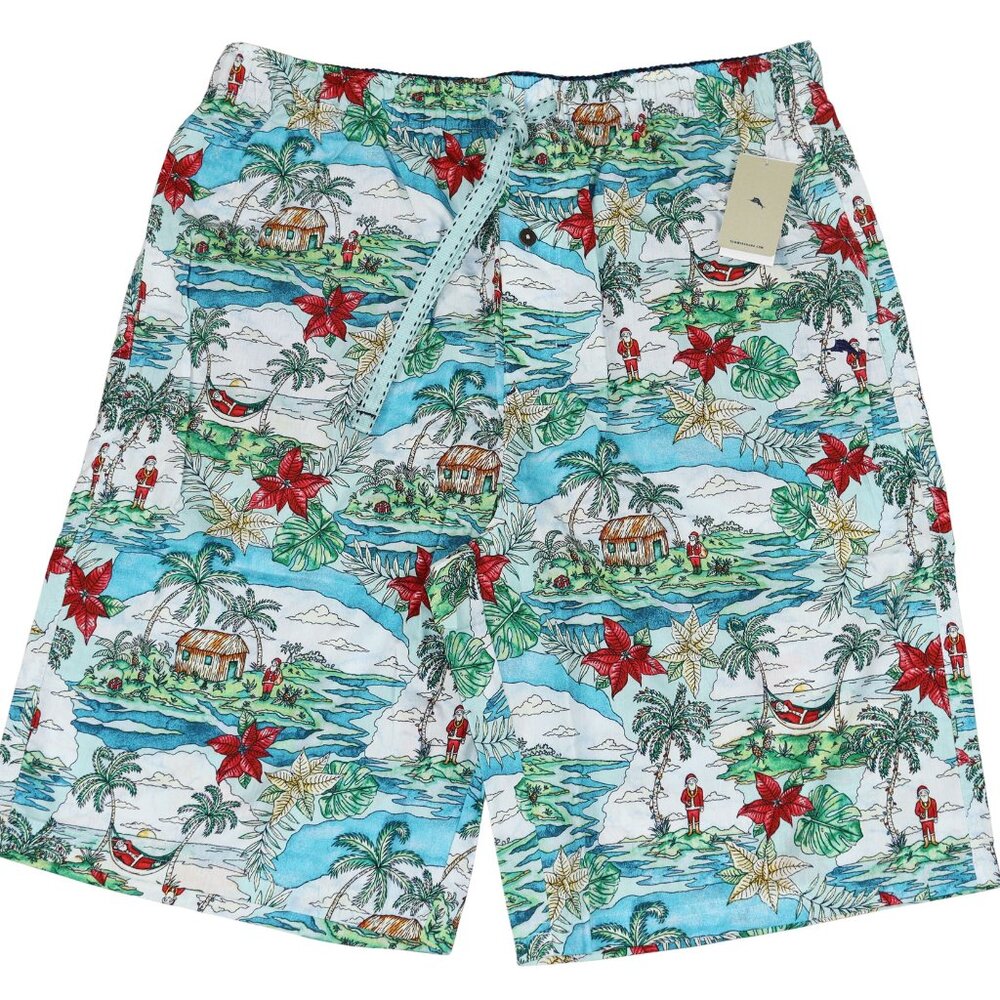Tommy Bahama 100% Cotton Drawstring Waist w/Pockets Mens Lounge Sleep Shorts NWT